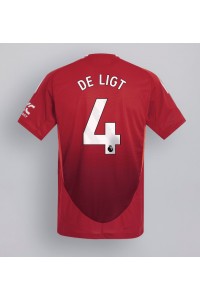 Manchester United Matthijs de Ligt #4 Voetbaltruitje Thuis tenue 2024-25 Korte Mouw